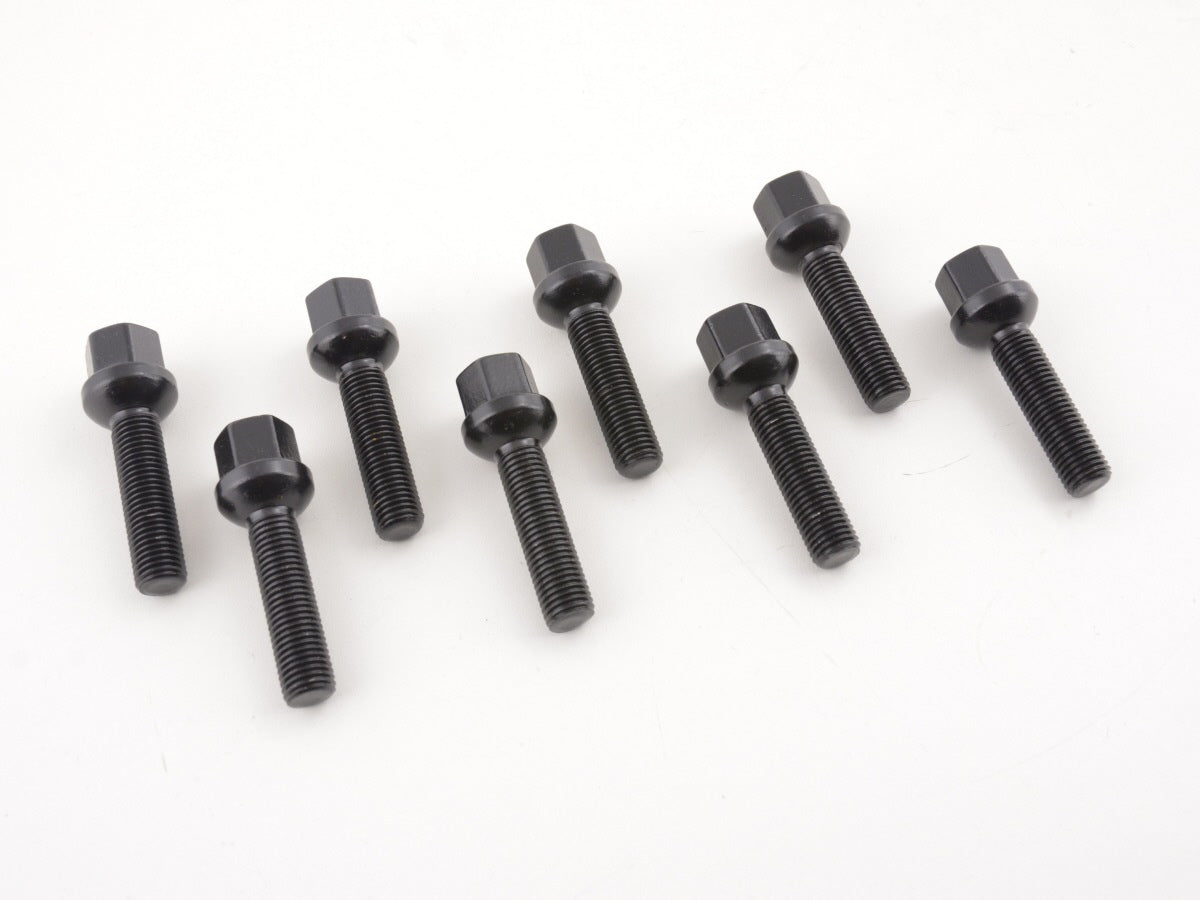Radschraube einzeln Schaftlänge 45mm Kugelbund schwarz M12x1,5