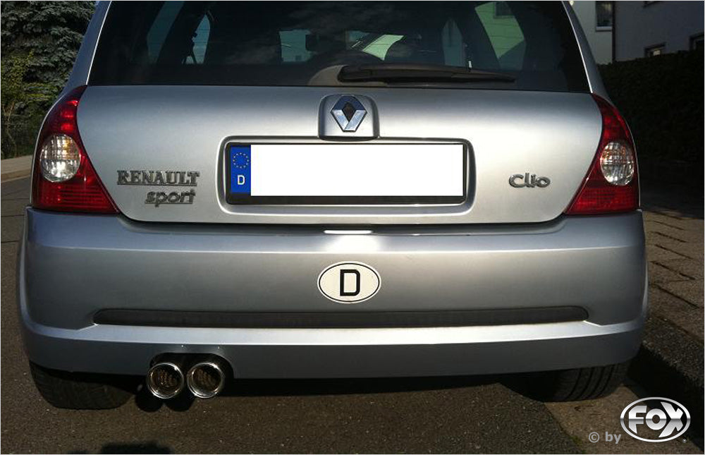 FOX Renault Clio II B Endschalldämpfer - 2x80 Typ 13