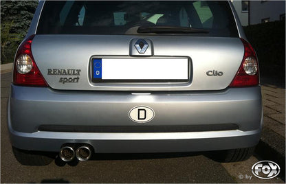 FOX Renault Clio II B Endschalldämpfer - 2x80 Typ 13
