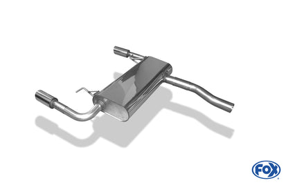 FOX Renault Clio III B Sport Endschalldämpfer quer Ausgang rechts/links - 1x76 Typ 14 rechts/links