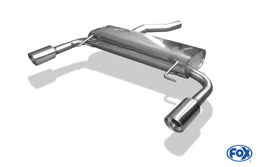 FOX Renault Clio III B Sport Endschalldämpfer quer Ausgang rechts/links - 1x90 Typ 17 rechts/links