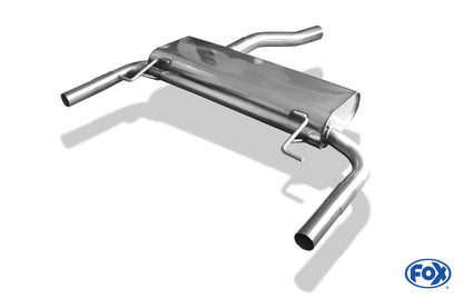 FOX Renault Clio III B Sport Facelift Endschalldämpfer quer Ausgang rechts/links - 1x50 Typ 10 rechts/links (es werden die originalen Endrohre verwendet)