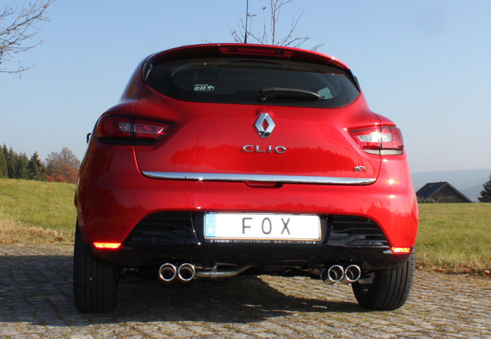 FOX Renault Clio IV Endschalldämpfer Ausgang rechts/links - 2x76 Typ 16 rechts/links