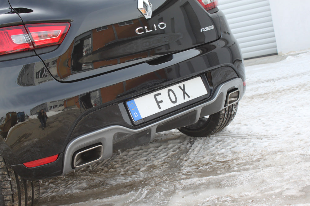 FOX Renault Clio IV RS Endschalldämpfer quer Ausgang rechts/links - 1x50 rechts/links für Serienschürze (Endrohre nicht sichtbar)