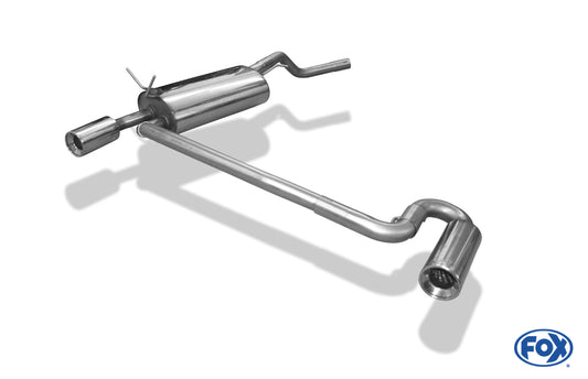 FOX Renault Megane I - Typ BA/ EA/ JA Endschalldämpfer Ausgang rechts/links  - 1x90 typ 13 rechts/links