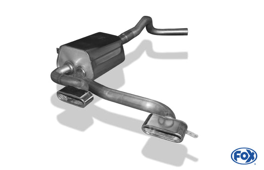 FOX Renault Megane II Sport Endschalldämpfer Ausgang mittig - 2x130x50 Typ 52