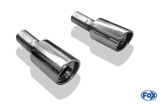 FOX Renault Laguna III Grandtour Endrohrpaar passend auf original Endschalldämpfer - 1x90 Typ 17 rechts/links