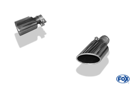 FOX Renault Laguna III Grandtour Endrohrpaar passend auf original Endschalldämpfer - 115x85 Typ 38 rechts/links