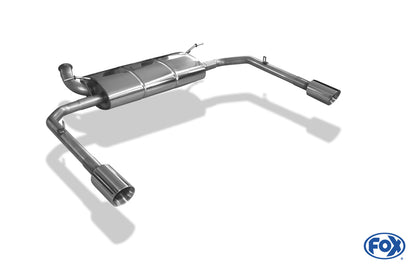 FOX Renault Laguna III Coupe Endschalldämpfer Ausgang rechts/links - 1x90 Typ 25 rechts/links