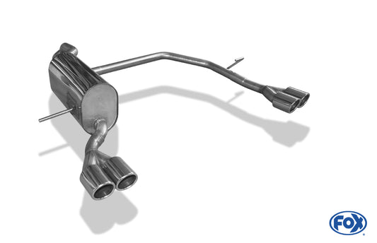 FOX Renault Captur Endschalldämpfer Ausgang rechts/links - 2x76 Typ 16 rechts/links