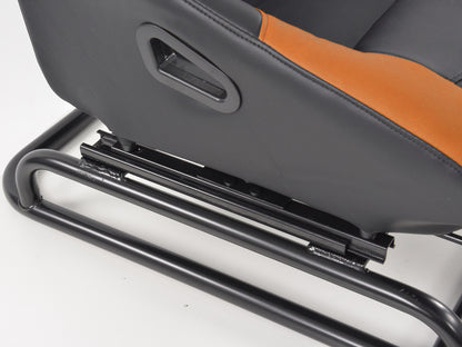 FK Gamesitz Spielsitz Rennsimulator eGaming Seats Estoril schwarz/orange