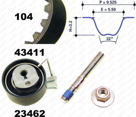 MAPCO Zahnriemensatz 23411