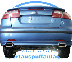 FOX Saab 9-3 - YS3 Limousine/ Cabriolet Endschalldämpfer rechts/links - 150x70 Typ 53 rechts/links