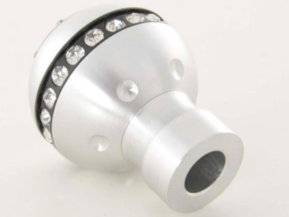 Schaltknauf Aluminium mit Kristallen, Oberfläche chrom