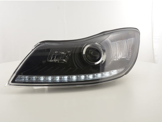 Scheinwerfer Set Daylight LED TFL-Optik Skoda Oktavia ab Bj. 2009 schwarz