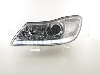 Scheinwerfer Set Daylight LED Tagfahrlicht Skoda Oktavia ab Bj. 2009 verchromt/klar