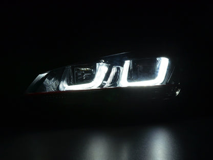 Scheinwerfer Set Daylight LED Tagfahrlicht VW Golf 7 Bj. ab 2012 schwarz/rot