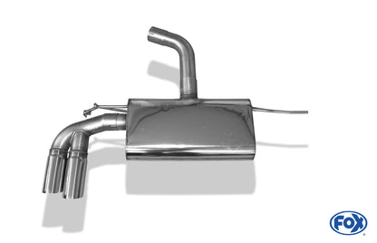 FOX Seat Leon 5F - Starre Hinterachse Endschalldämpfer einseitig - 2x80 Typ 25