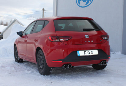 FOX Seat Leon 5F Endschalldämpfer Ausgang rechts/links - 2x80 Typ 16 rechts/links