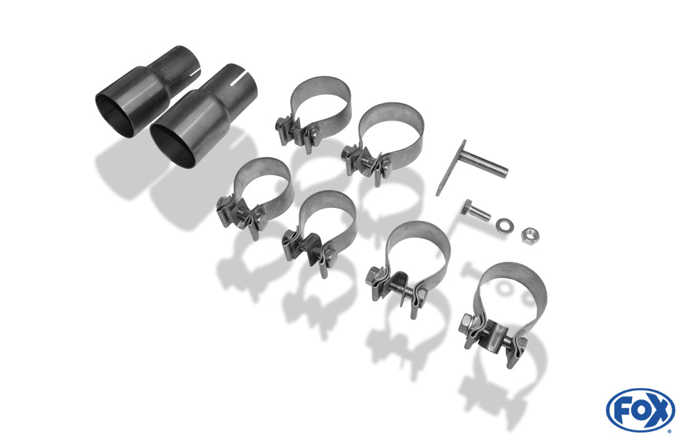 FOX Audi A3 - 8V Limousine "mit S-Line oder S3 Stoßstange" Endschalldämpfer quer Ausgang rechts/links - 2x80 Typ 25 rechts/links