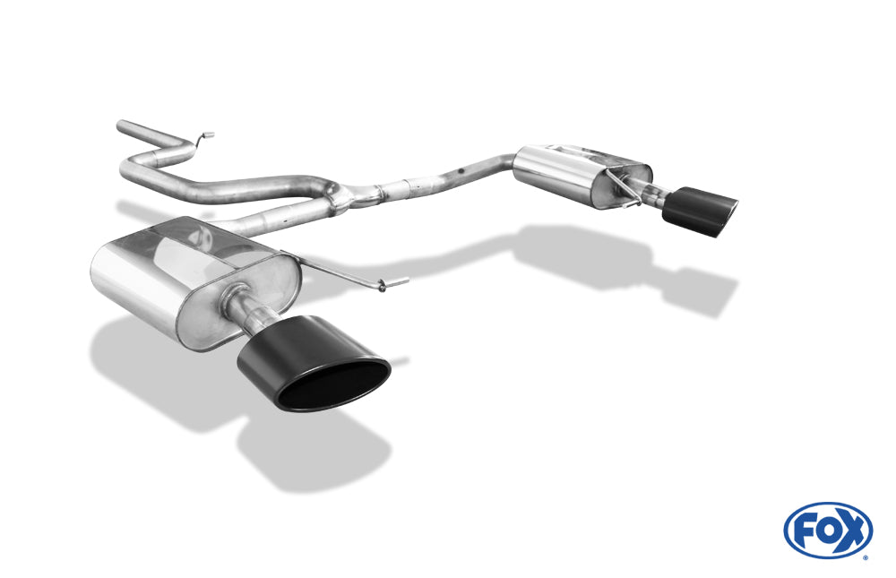 FOX Seat Leon 5F ST - Cupra 290 mit OPF Halbanlage ab OPF Ausgang rechts/links - 160x90 Typ 38 rechts/links Schwarz
