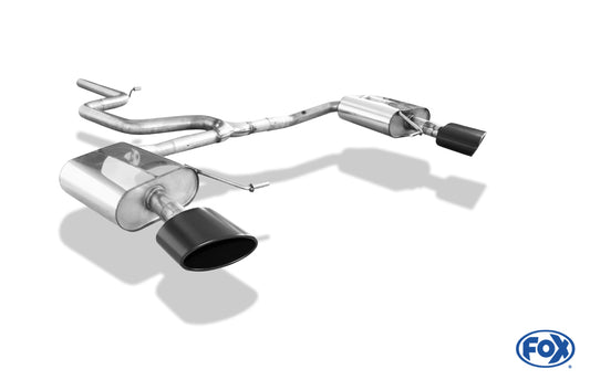 FOX Seat Leon 5F ST - Cupra 290 mit OPF Halbanlage ab OPF Ausgang rechts/links - 160x90 Typ 38 rechts/links Schwarz