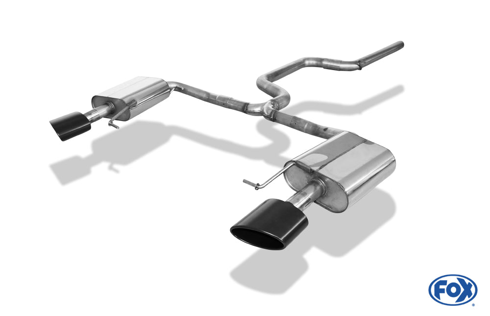FOX Seat Leon 5F ST - Cupra 290 mit OPF Halbanlage ab OPF Ausgang rechts/links - 160x90 Typ 38 rechts/links Schwarz