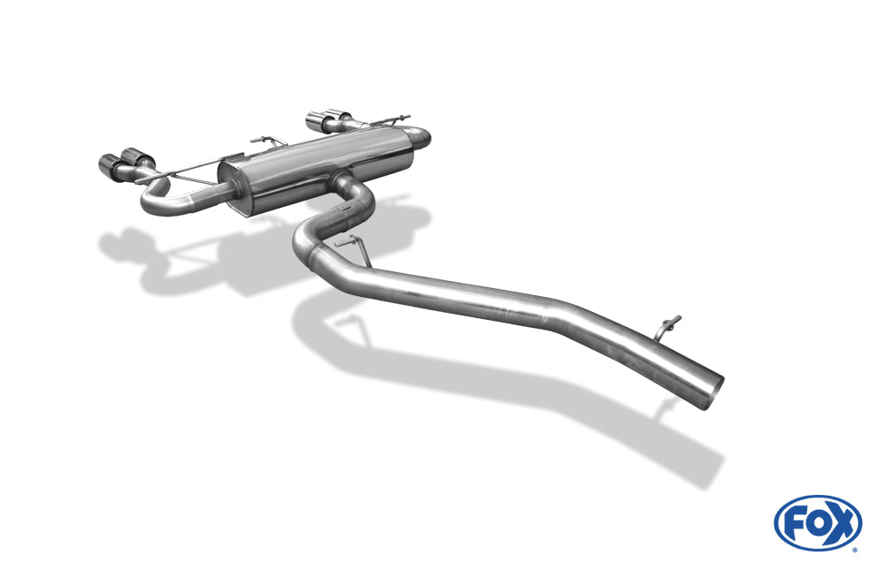 FOX Seat Altea XL 5P - 4x4 Endschalldämpfer quer Ausgang rechts/links - 2x76 Typ 16 rechts/links