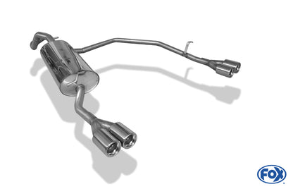 FOX VW Golf IV Variant Endschalldämpfer Ausgang rechts/links - 2x76 Typ 13 rechts/links