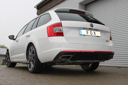 FOX Skoda Octavia 5E RS - TSI Endschalldämpfer rechts/links -  Austritt der Endrohre in den originalen Endrohren
