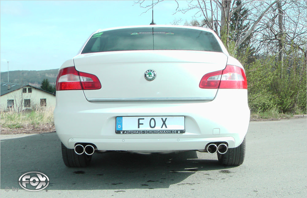 FOX Skoda Superb 3T Frontantrieb Endschalldämpfer rechts/links - 2x80 Typ 16 rechts/links