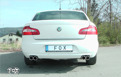 FOX Skoda Superb 3T Frontantrieb Endschalldämpfer rechts/links - 2x80 Typ 16 rechts/links