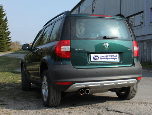FOX Skoda Yeti 5L - 4x4 Endschalldämpfer Ø70mm - 2x80 Typ 17