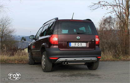 FOX Skoda Yeti 5L - Frontantrieb Endschalldämpfer - 2x80 Typ 12