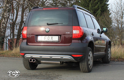 FOX Skoda Yeti 5L - Frontantrieb Endschalldämpfer - 2x80 Typ 12