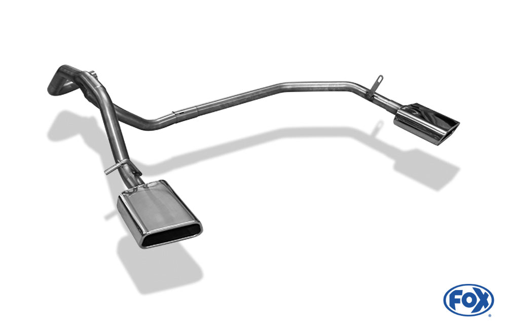 FOX Seat Mii/ Skoda Citigo/ VW UP Endrohrsystem rechts/links passend auf originalen oder FOX-Endschalldämpfer   - 145x65 Typ 59 rechts/links