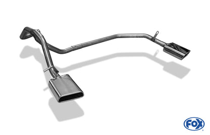 FOX Seat Mii/ Skoda Citigo/ VW UP Endrohrsystem rechts/links passend auf originalen oder FOX-Endschalldämpfer   - 145x65 Typ 59 rechts/links