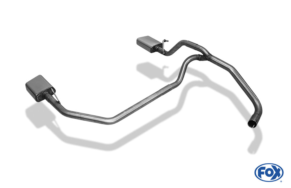 FOX Seat Mii/ Skoda Citigo/ VW UP Endrohrsystem rechts/links passend auf originalen oder FOX-Endschalldämpfer   - 145x65 Typ 59 rechts/links