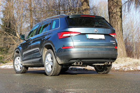 FOX Skoda Kodiaq 4x4 Endschalldämpfer quer - 2x80 Typ 25 rechts/links - Endrohre in der Stoßstange