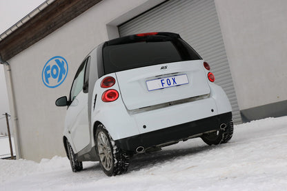 FOX Smart Fortwo Coupe 451 Endschalldämpfer quer Ausgang rechts/links inkl. Flexstück - 86x54 Typ 32 rechts/links