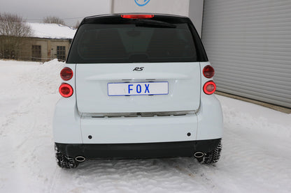 FOX Smart Fortwo Coupe 451 Endschalldämpfer quer Ausgang rechts/links inkl. Flexstück - 86x54 Typ 32 rechts/links