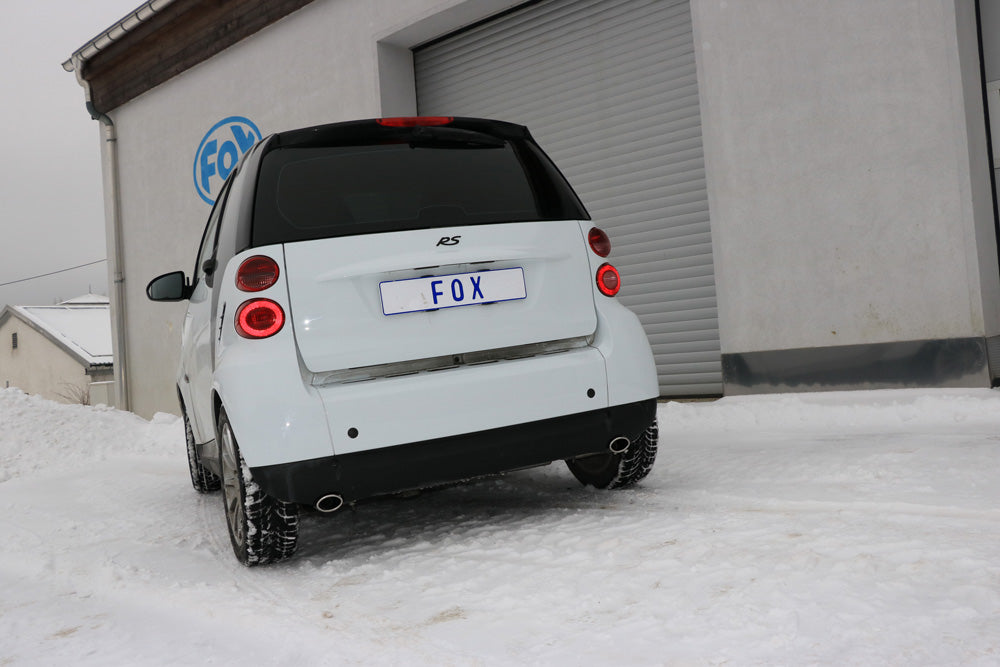 FOX Smart Fortwo Coupe 451 Endschalldämpfer quer Ausgang rechts/links inkl. Flexstück - 86x54 Typ 32 rechts/links