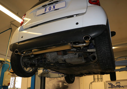FOX Smart Fortwo Coupe 451 Endschalldämpfer quer Ausgang rechts/links inkl. Flexstück - 86x54 Typ 32 rechts/links