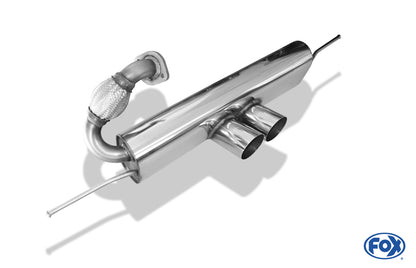 FOX Smart Fortwo Coupe 451 mit Brabus Stoßstange Endschalldämpfer Ausgang mittig - 2x80 Typ 14