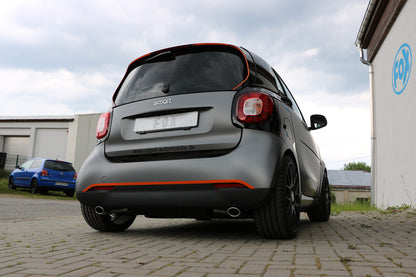 FOX Smart Fortwo 453 Endschalldämpfer quer Ausgang rechts/links inkl. Flexstück - 86x54 Typ 32 rechts/links