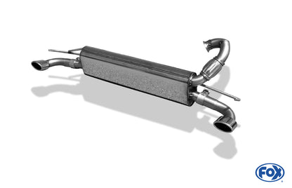 FOX Smart Fortwo 453 Endschalldämpfer quer Ausgang rechts/links inkl. Flexstück - 86x54 Typ 32 rechts/links