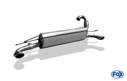 FOX Smart Fortwo 453 Endschalldämpfer quer Ausgang rechts/links inkl. Flexstück - 86x54 Typ 32 rechts/links