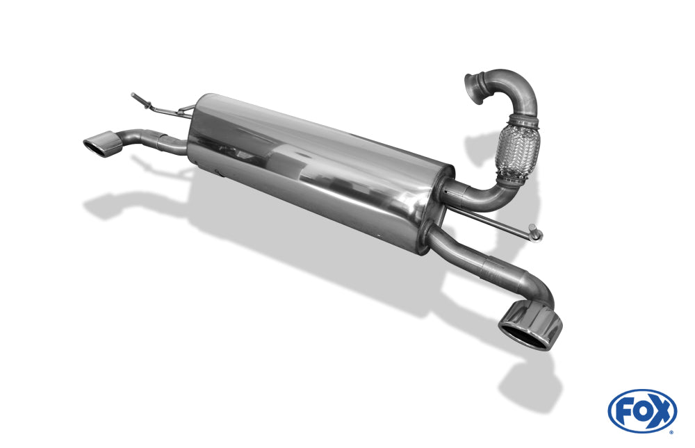 FOX Smart Fortwo 453 Endschalldämpfer quer Ausgang rechts/links inkl. Flexstück - 86x54 Typ 32 rechts/links
