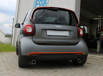FOX Smart Fortwo 453 Endschalldämpfer quer Ausgang rechts/links inkl. Flexstück - 78x75 Typ 70 rechts/links