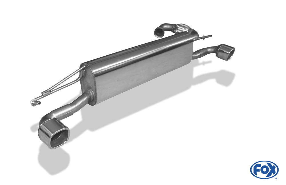 FOX Smart Fortwo 453 Endschalldämpfer quer Ausgang rechts/links inkl. Flexstück - 78x75 Typ 70 rechts/links